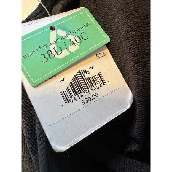 Sunsets Elsie Bikini Swim Size 38D/40C Wire Bra Wrap Swim Top Black NWT $90 - Picture 4 of 7